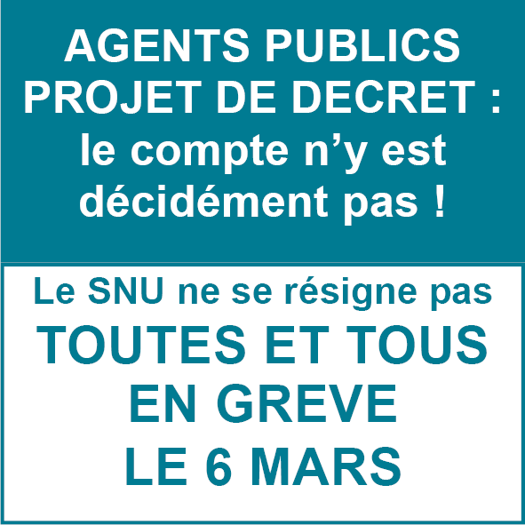 Projet de décret agents public : le compte n’y est toujours pas !