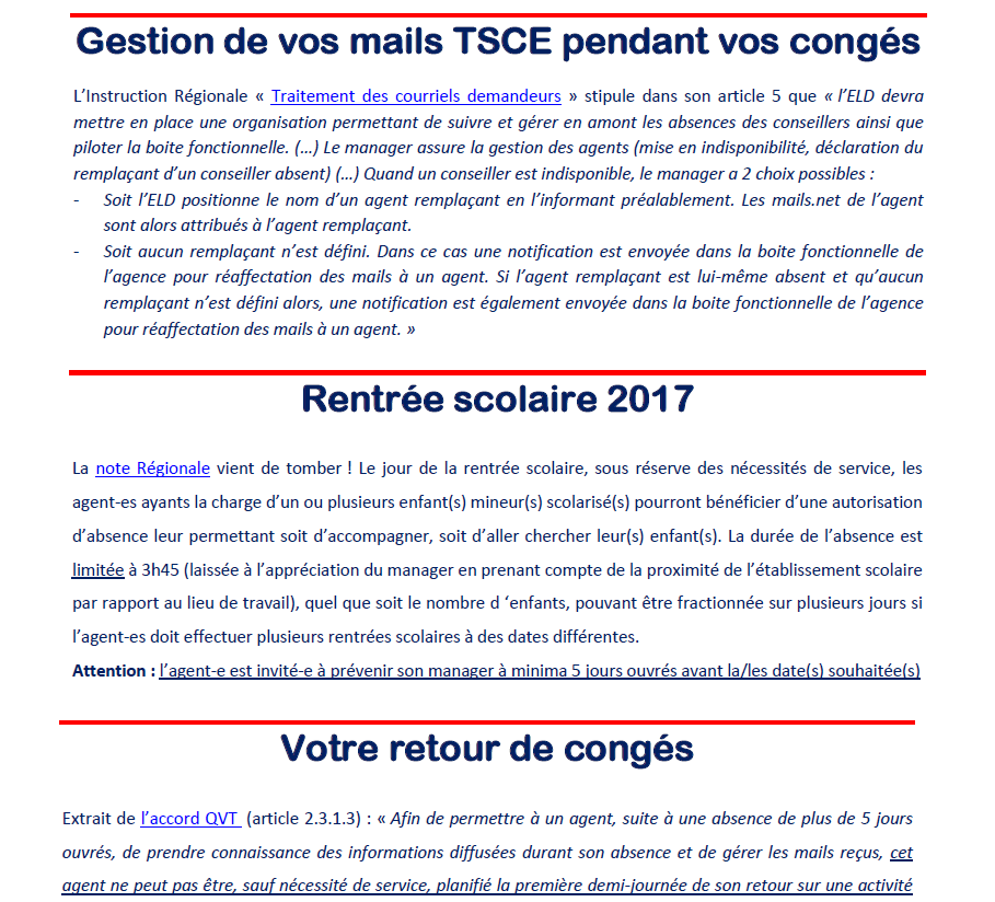 Le Droit de Savoir N°2 – Gestions des Mails TCSE –