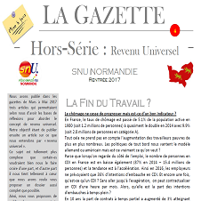 La Gazette du SNU Normandie HS – Dossier Revenu Universel