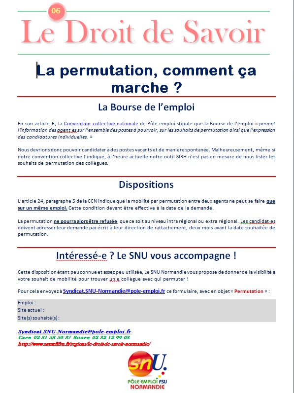 Le Droit de Savoir N°6 – La Permutation, comment ça marche –