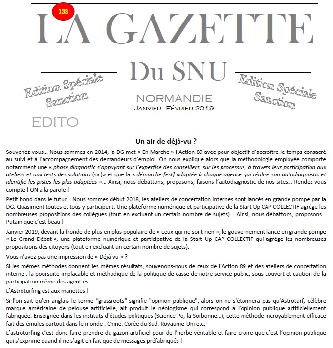 Gazette Janvier – Février 2019