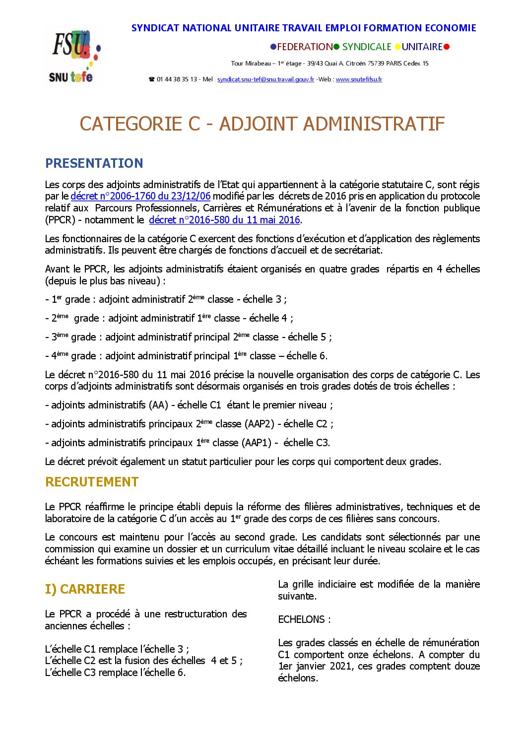 Réunion du Bureau National de la FSU TEFE