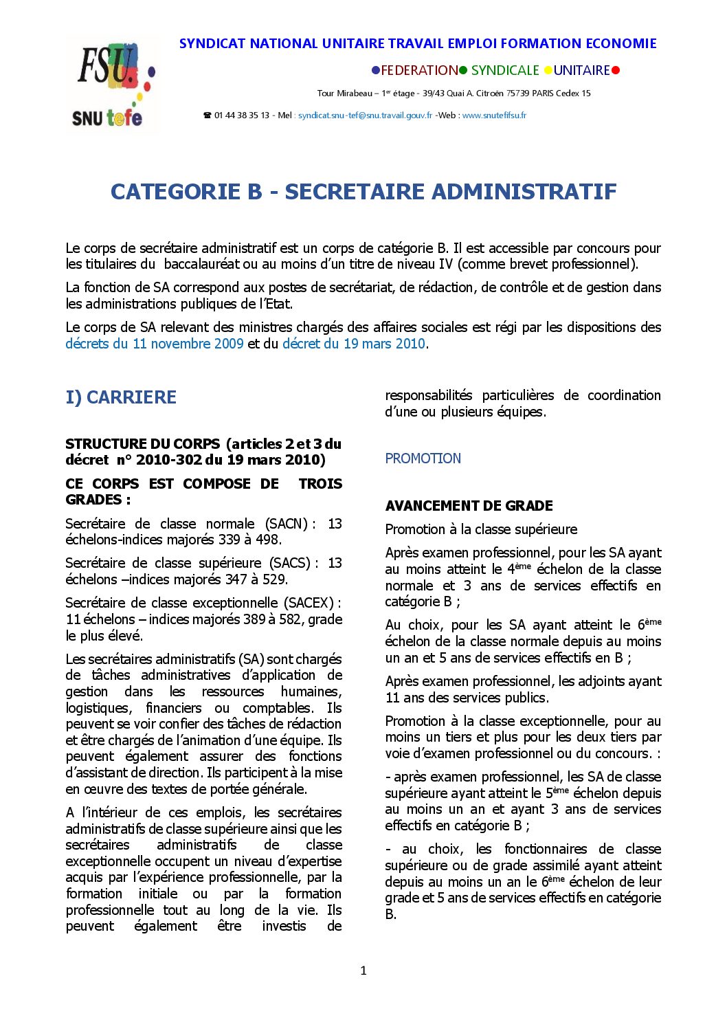 Réunion du Bureau National de la FSU TEFE