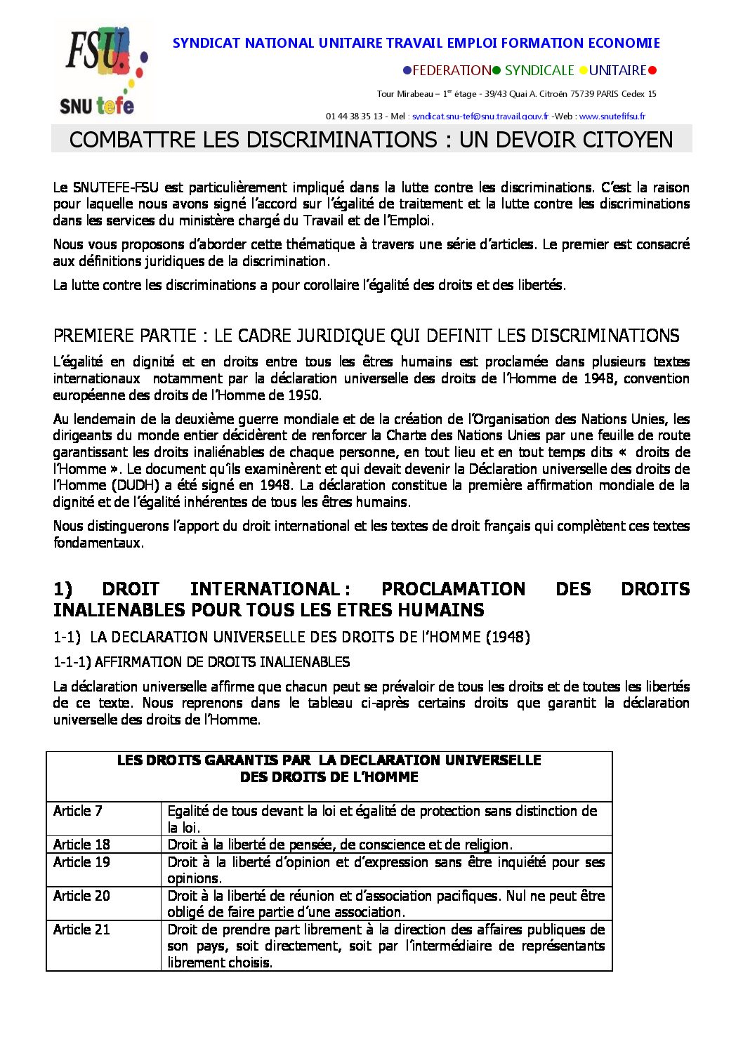 Réunion du Bureau National de la FSU TEFE
