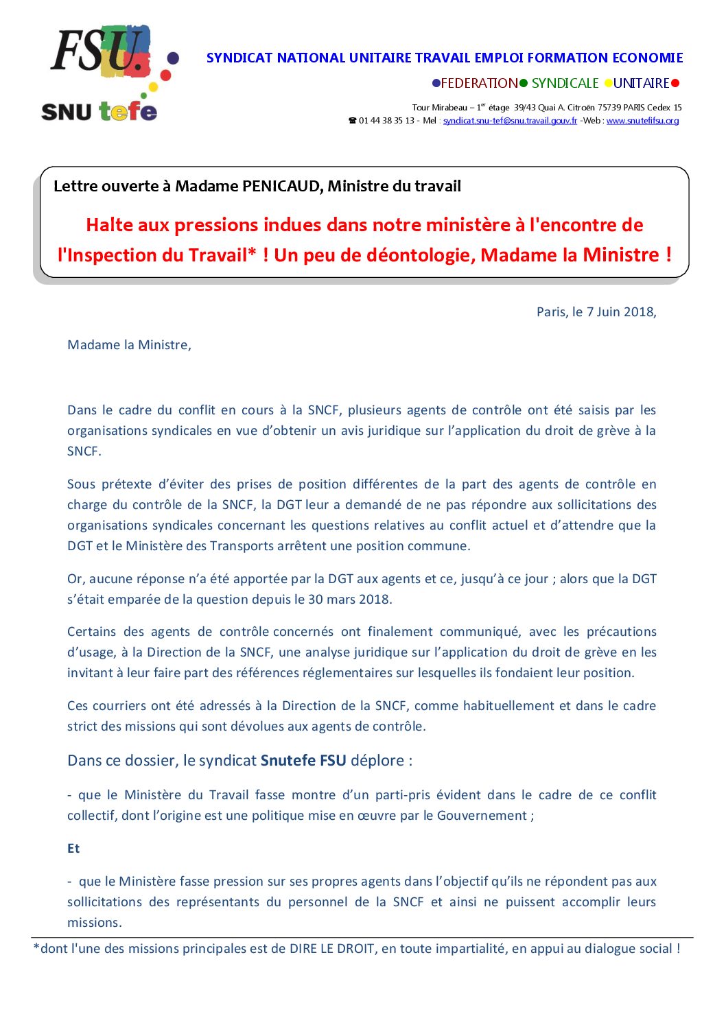 Réunion du Bureau National de la FSU TEFE