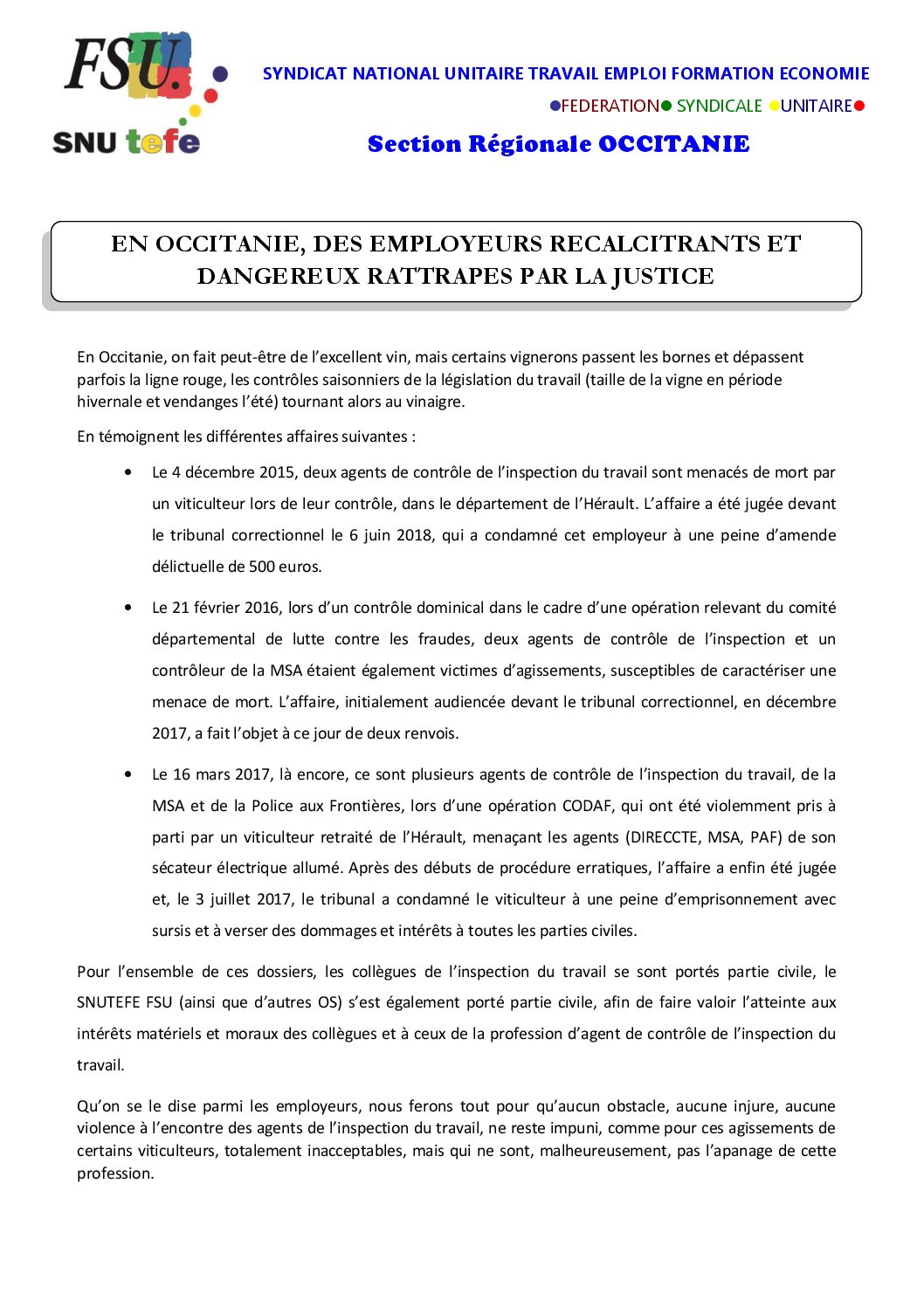 Réunion du Bureau National de la FSU TEFE