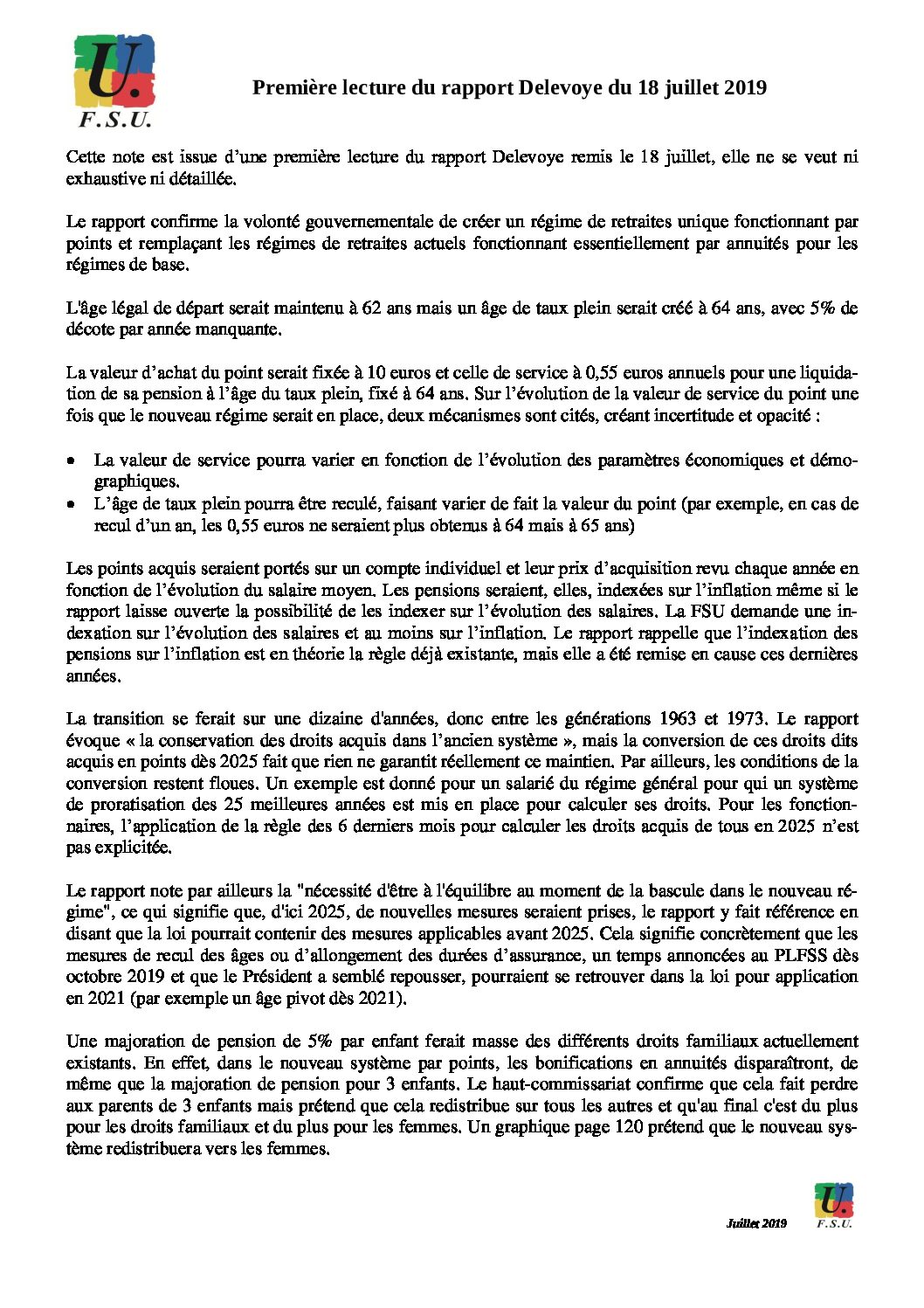 Réunion du Bureau National de la FSU TEFE