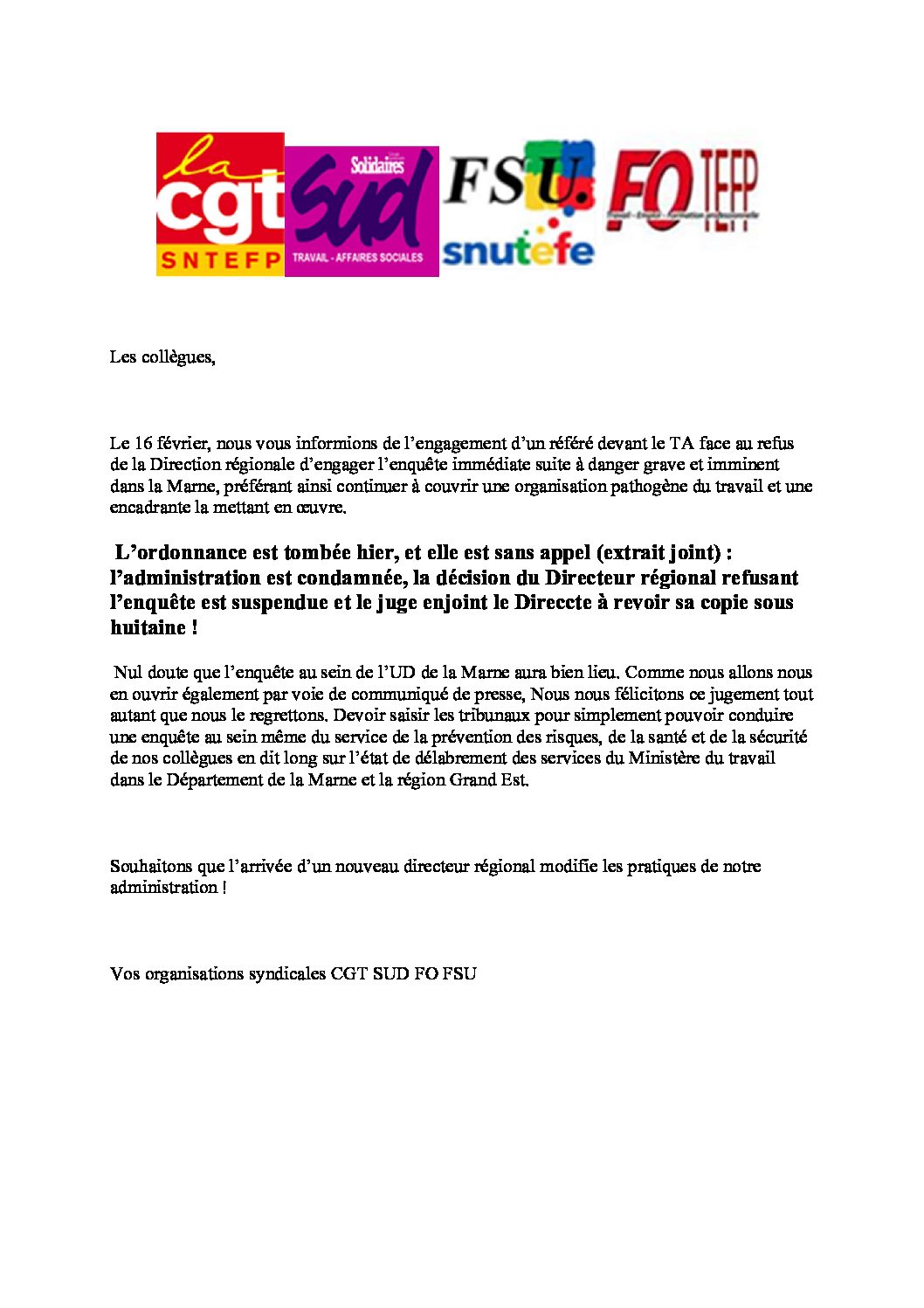 Réunion du Bureau National de la FSU TEFE