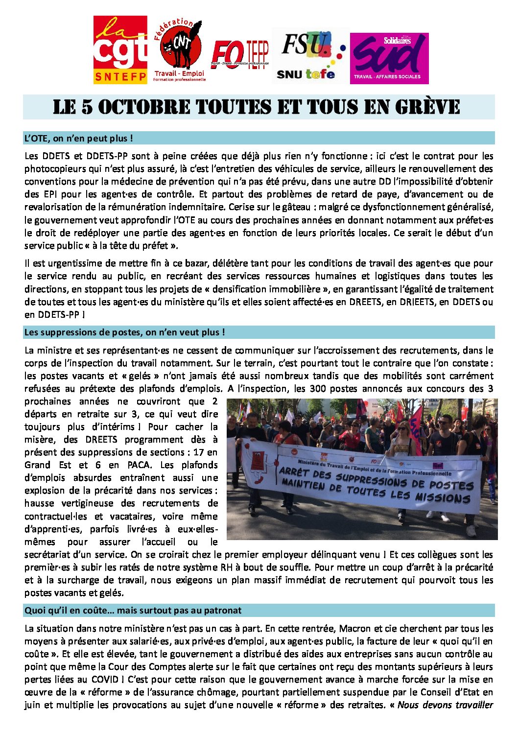 Réunion du Bureau National de la FSU TEFE