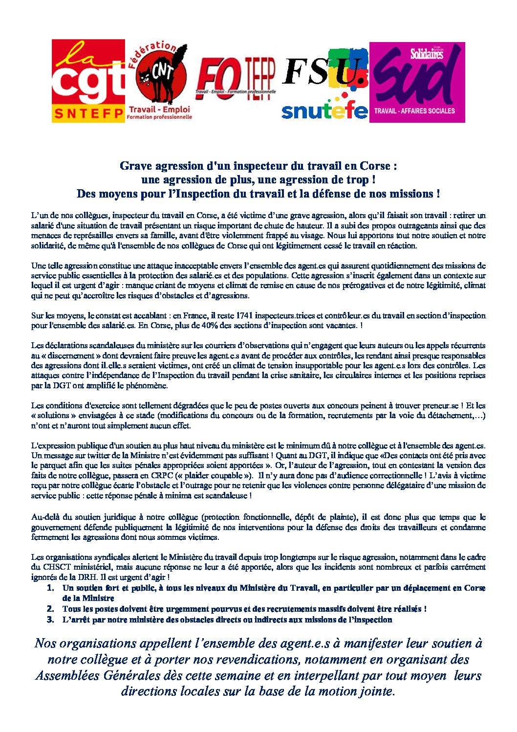 Réunion du Bureau National de la FSU TEFE