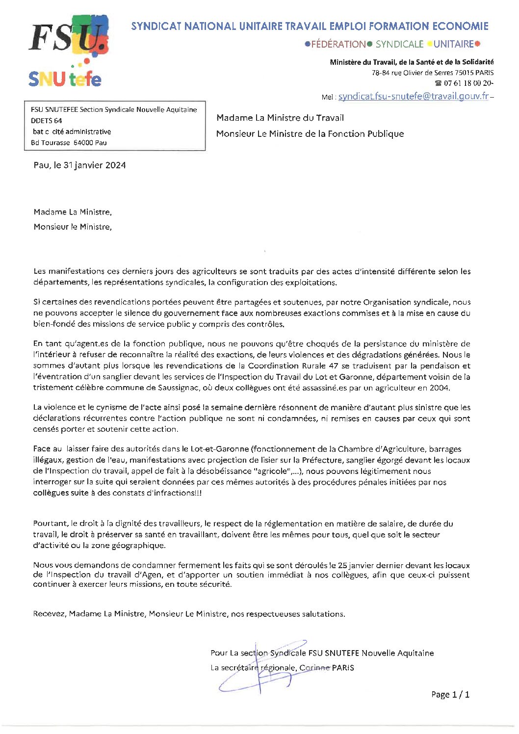 Réunion du Bureau National de la FSU TEFE