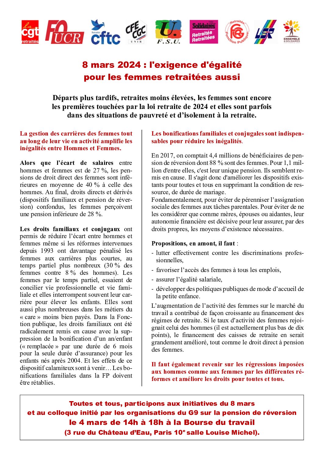 Réunion du Bureau National de la FSU TEFE