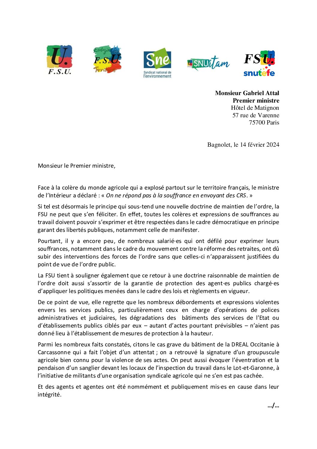 Réunion du Bureau National de la FSU TEFE
