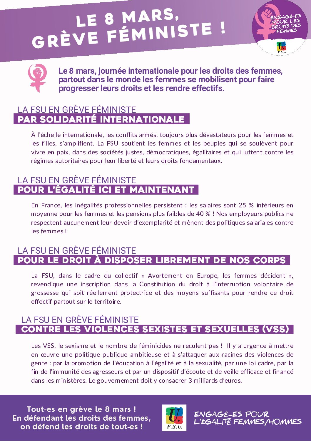 Réunion du Bureau National de la FSU TEFE