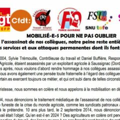 MOBILISÉ-E-S POUR NE PAS OUBLIER – 20 ans après l’assassinat de nos collègues