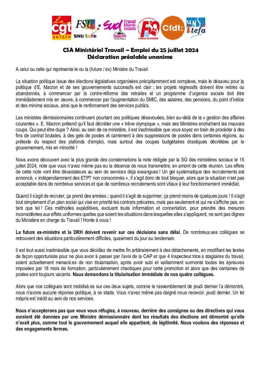 Réunion du Bureau National de la FSU TEFE