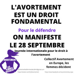 28 septembre journée internationale du droit à l’avortement